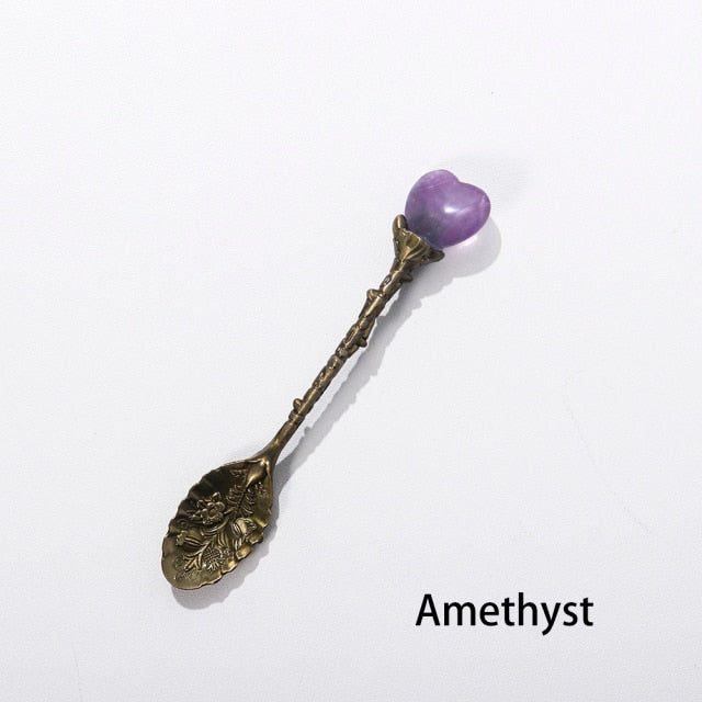 One Crystal Love Heart Teaspoon