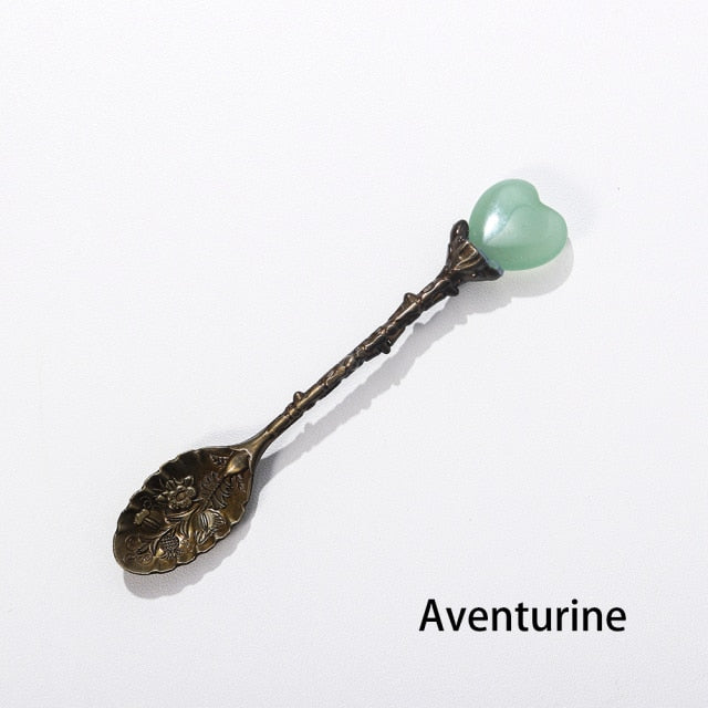 One Crystal Love Heart Teaspoon