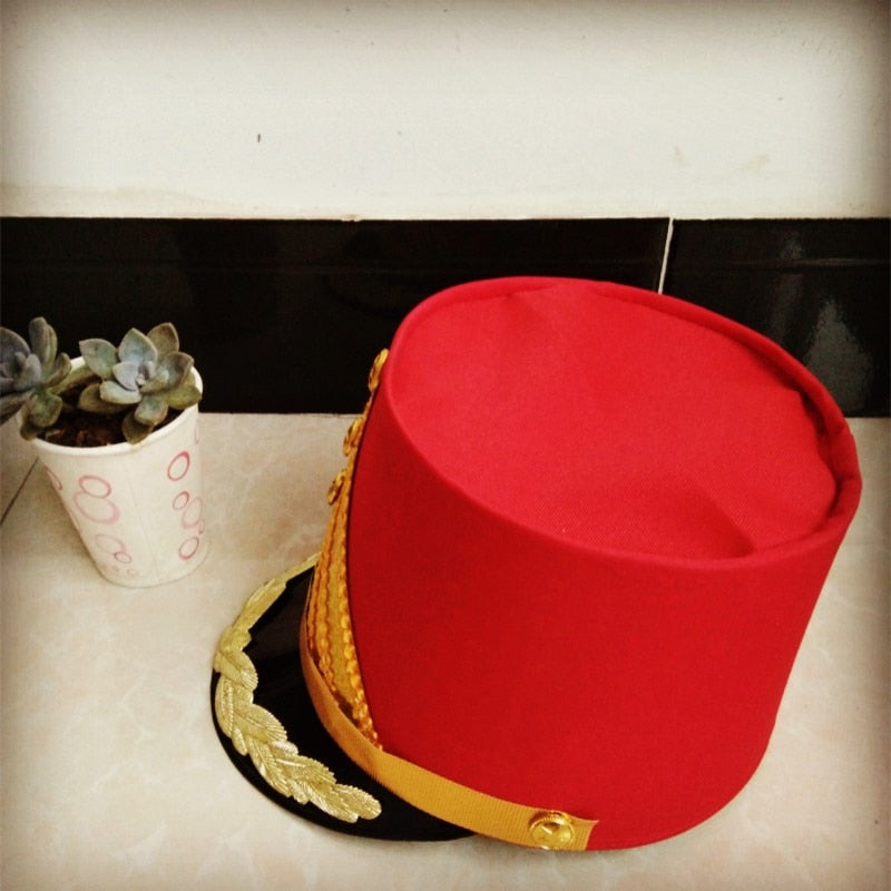 Red Drummer Top Hat Military Cap