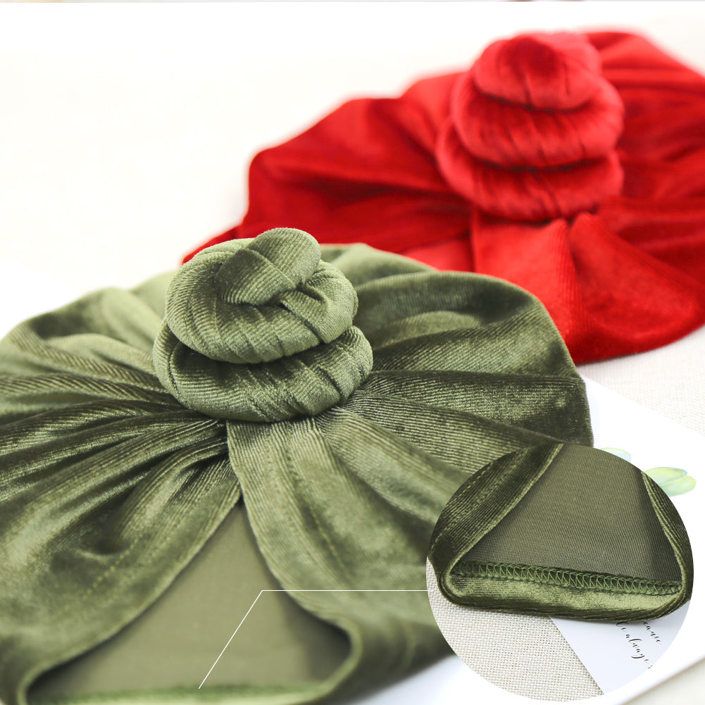 Velour Baby Turban Knot Head Wrap