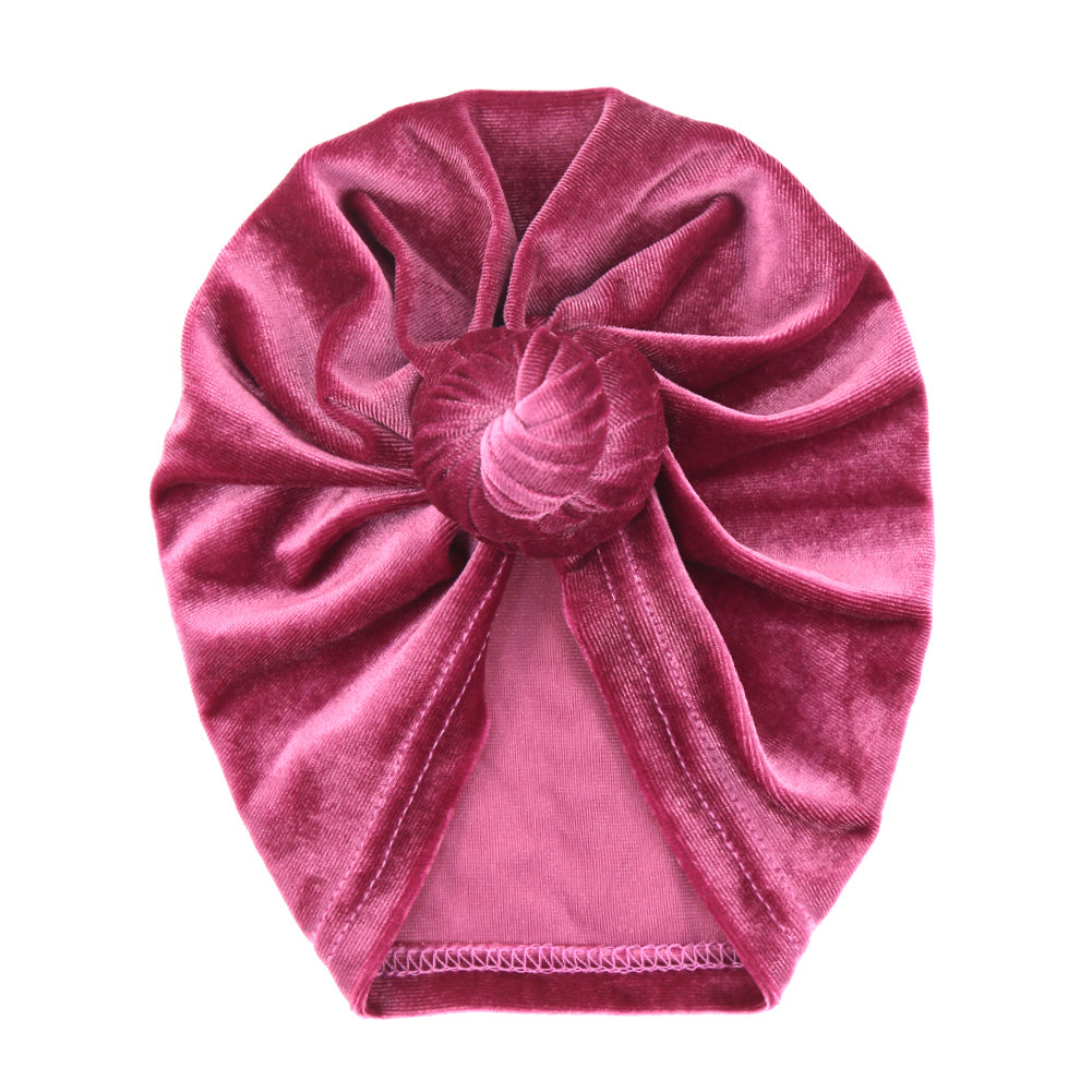 Velour Baby Turban Knot Head Wrap