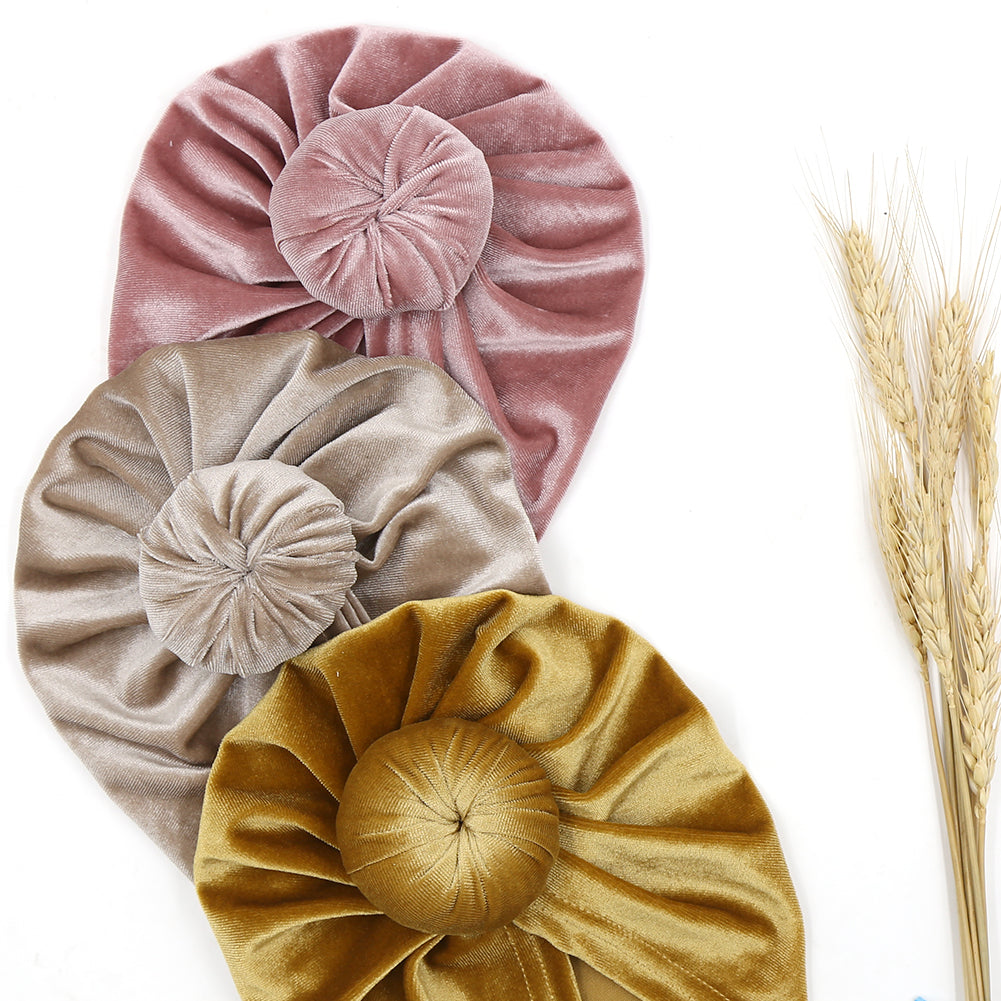 Velour Baby Turban Knot Head Wrap