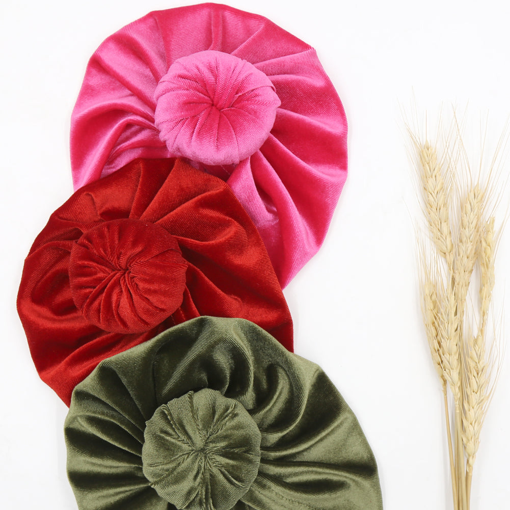 Velour Baby Turban Knot Head Wrap