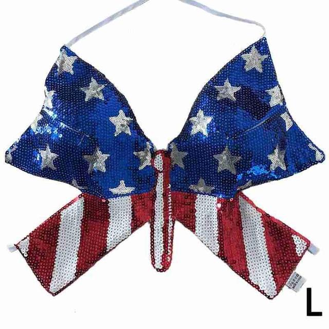 Butterfly Sequin Crop Tops