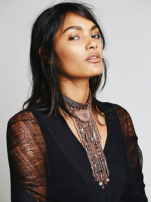 Cleopatra's Rain Maker Tassel Statement Necklace
