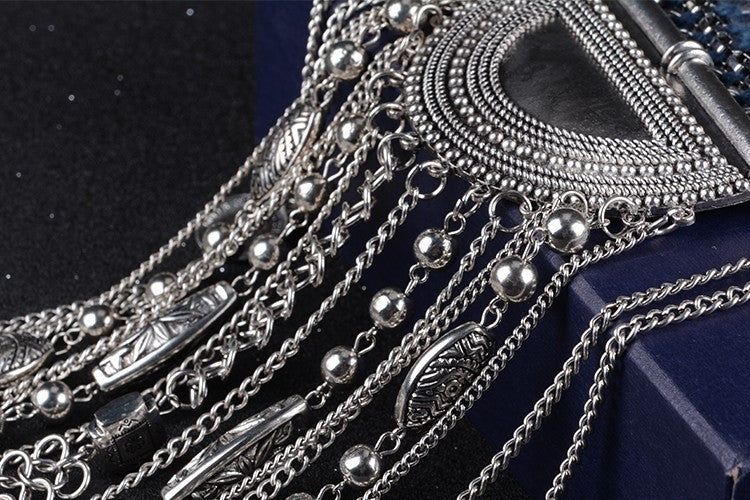 Cleopatra's Rain Maker Tassel Statement Necklace