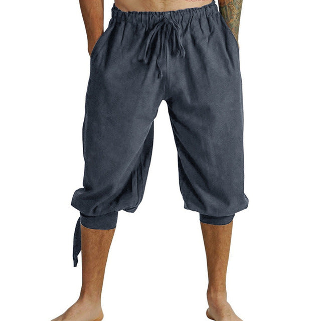 Men Medieval Renaissance Viking Pirate Pants Cosplay Costume