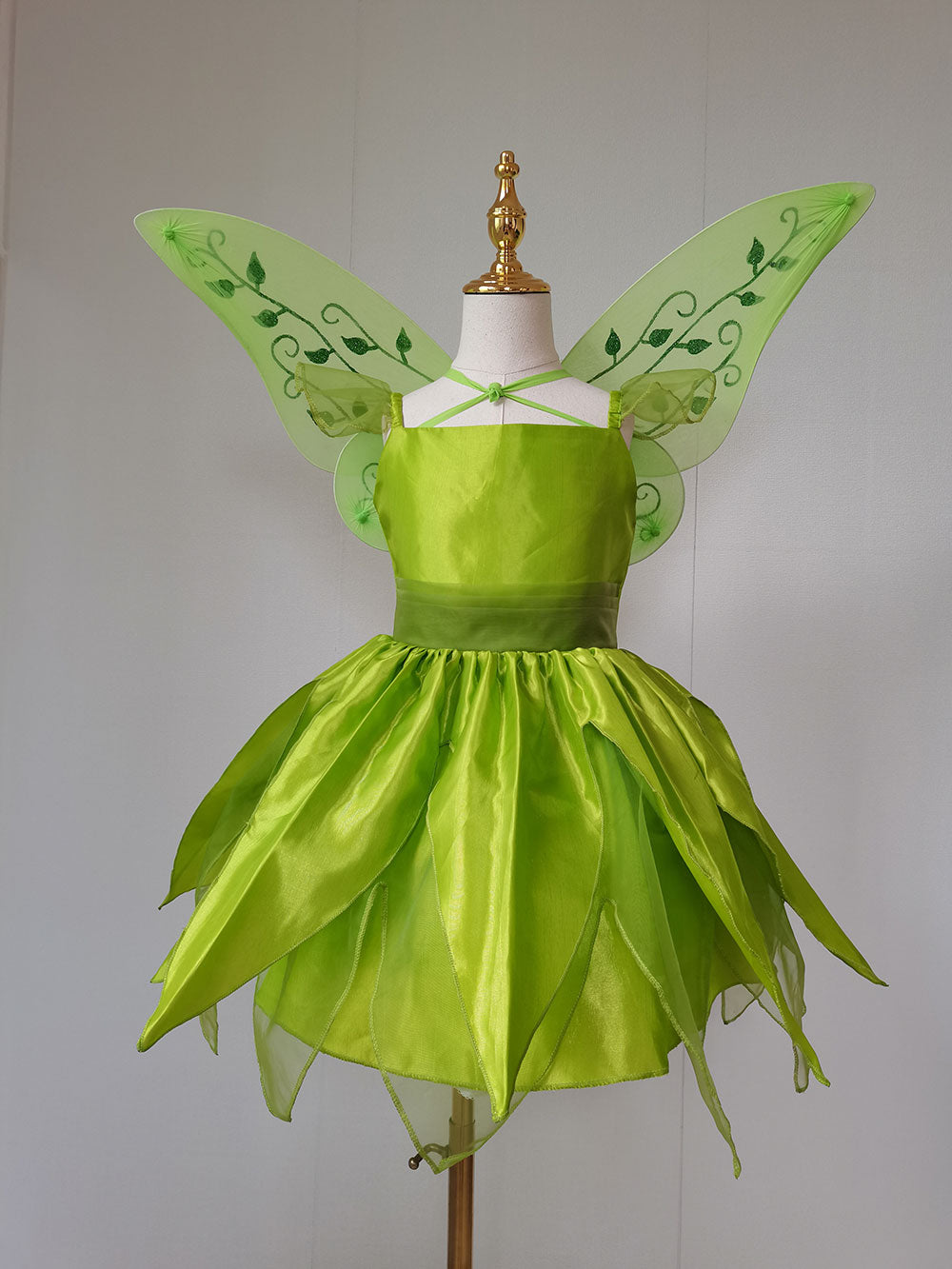 The Green Flower Fairy Tinkerbell Halloween Cosplay Girls Costume