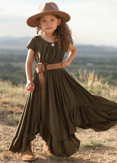 Girls Cotton Lace Boho Maxi Dresses 6-14y