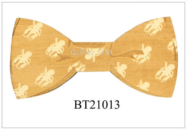 Plaid Wooden Bow Ties For Men