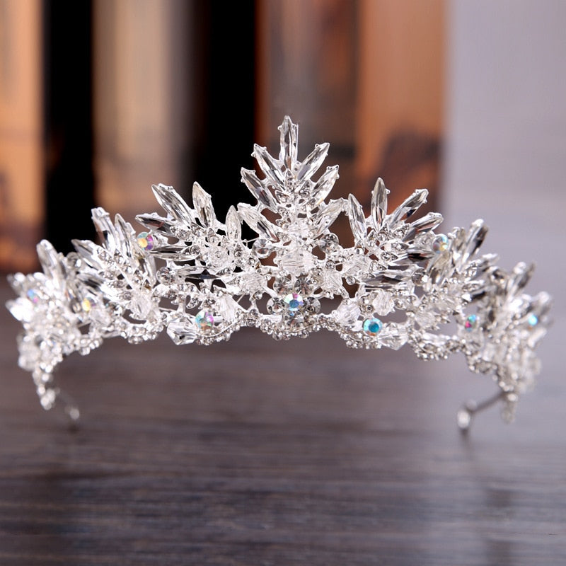 Ice Queen Crystals Crown Black or White.
