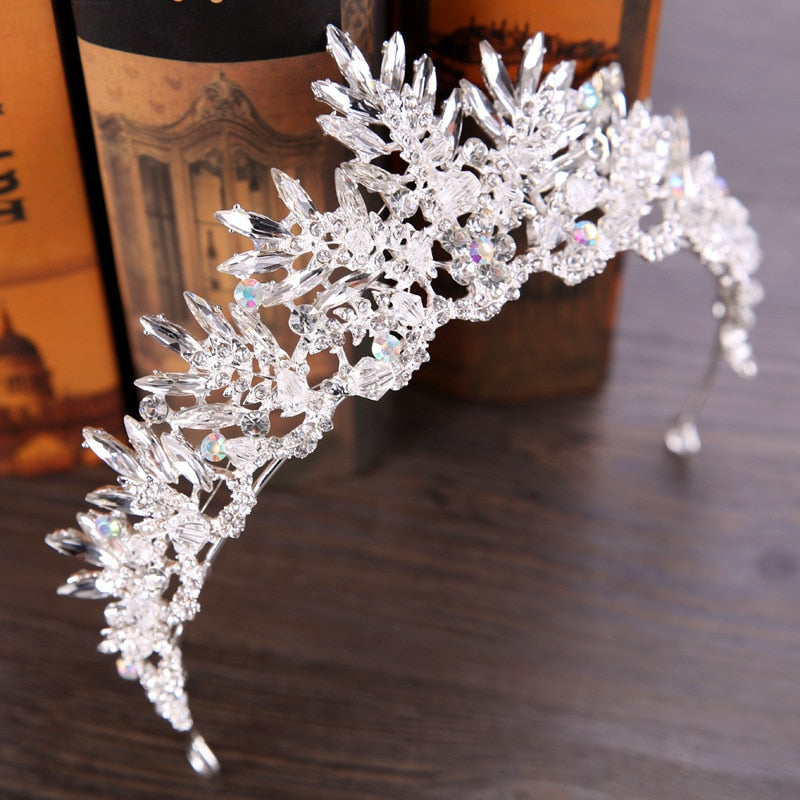 Ice Queen Crystals Crown Black or White.