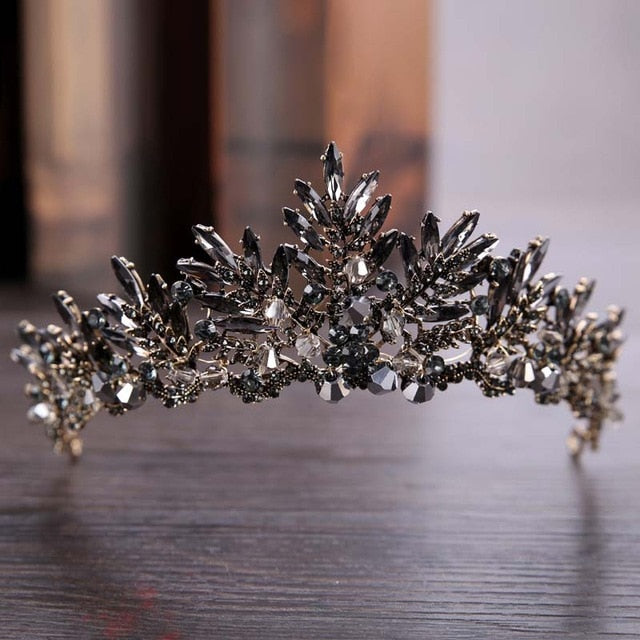 Ice Queen Crystals Crown Black or White.