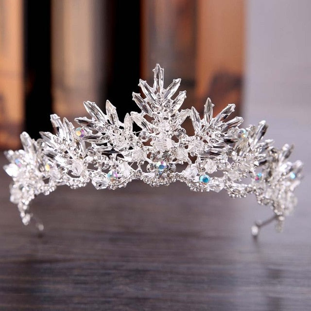 Ice Queen Crystals Crown Black or White.
