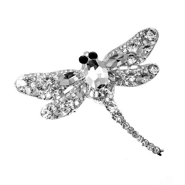 Dragonfly Brooch Crystal Coat Pin