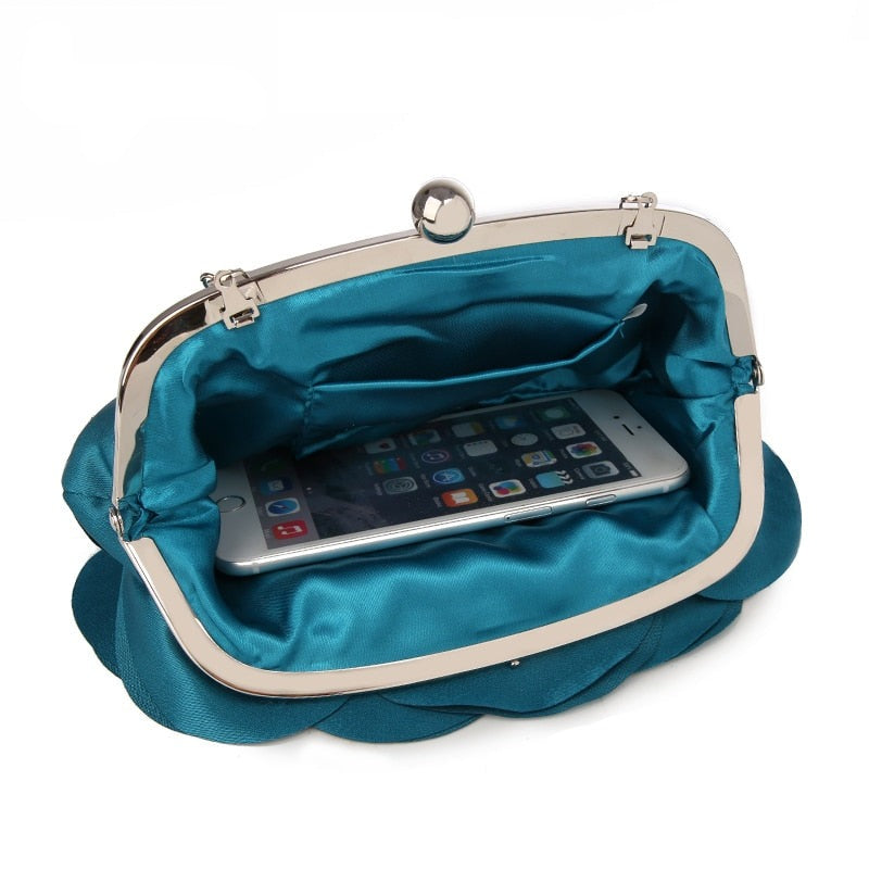 Rose Evening Bag Clutch Purse
