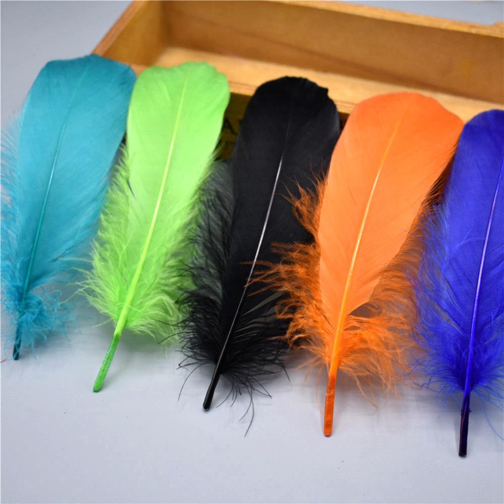 100pcs Goose Nagoire Feathers Plumes | 5-7inch/13-18cm | Crafting | Many Colours - Woodland Gatherer