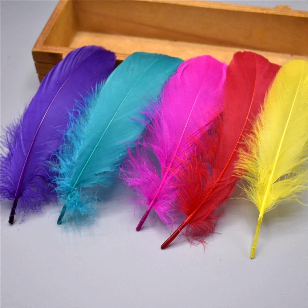 100pcs Goose Nagoire Feathers Plumes | 5-7inch/13-18cm | Crafting | Many Colours - Woodland Gatherer