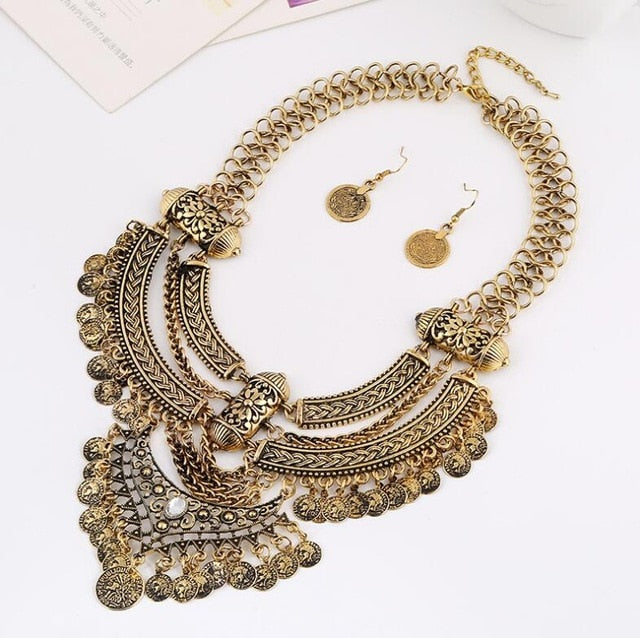 Gypsy Vintage Maxi Statement Necklace