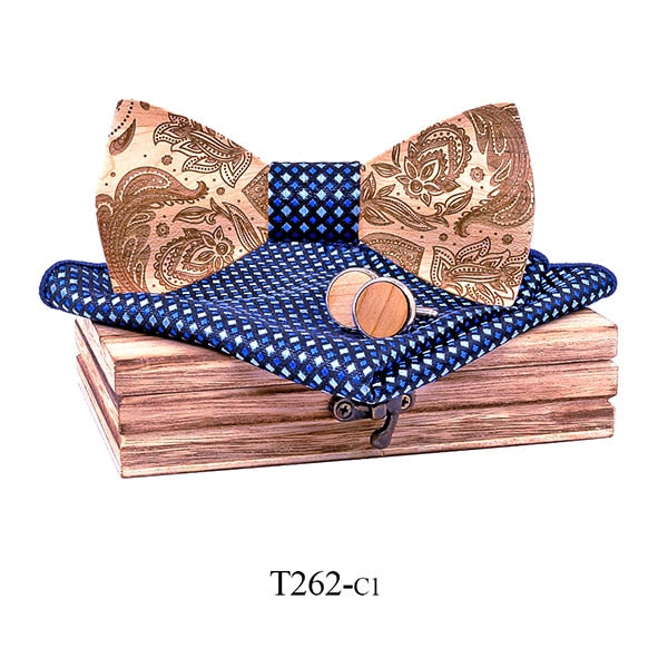Paisley Wooden Bow Ties