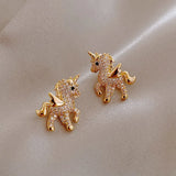 Cute Pegasus Stud Earrings