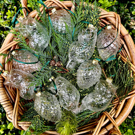 5 Pieces x DIY Paintable Fillable Christmas Decoration Glass Ornaments 110*50mm