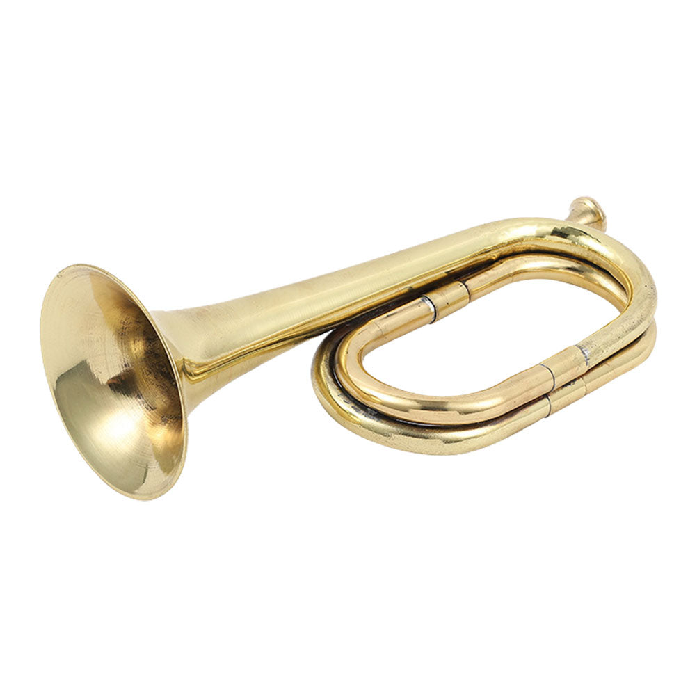 Bugle Trumpet Brass Cavalry Horn with Mouthpiece for School Band Cavalry Military Orchestra Musical Instrument