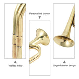 Bugle Trumpet Brass Cavalry Horn with Mouthpiece for School Band Cavalry Military Orchestra Musical Instrument