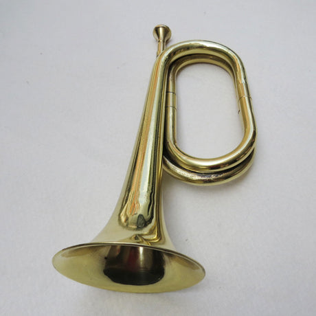 Bugle Trumpet Brass Cavalry Horn with Mouthpiece for School Band Cavalry Military Orchestra Musical Instrument