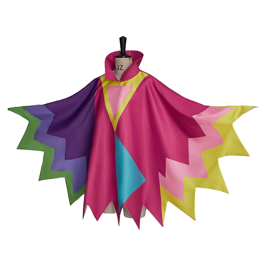 Deltarune Spamton Neo Cosplay Costumes Game Colourful Stand Collar Cape Unisex Cloak