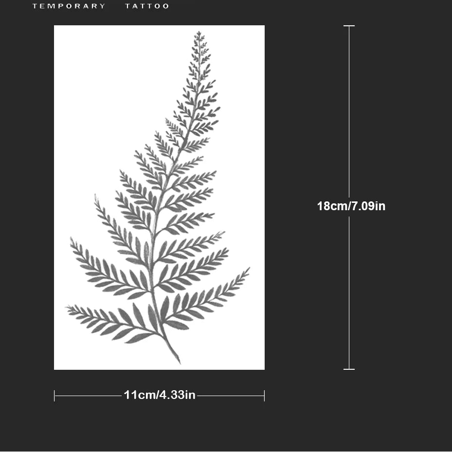 Large Leaves Temporary Tattoo