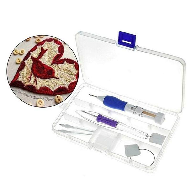 Embroidery Punch Needle Kit Stitching Tool Set Embroidery Needle Pen Tool for DIY Craft