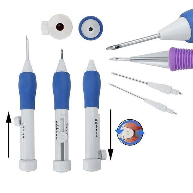 Embroidery Punch Needle Kit Stitching Tool Set Embroidery Needle Pen Tool for DIY Craft