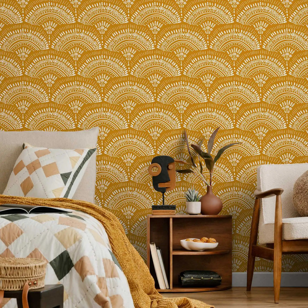 Bohemian Sun Waterproof Wallpaper or Peel and Stick Contact Paper for Furniture Makeovers Home Decor