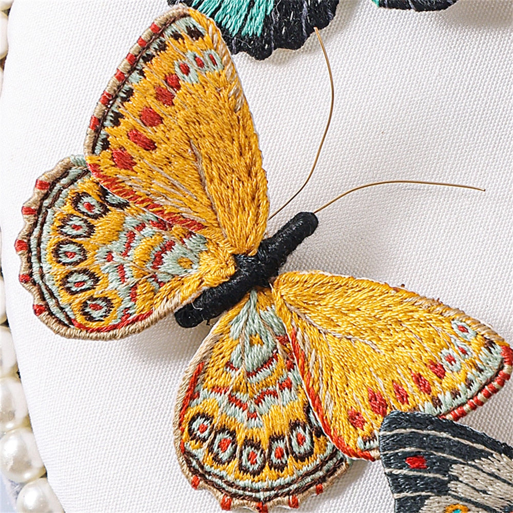 Beginner Butterfly Embroidery Kits With Hoop DIY Brooch Embroidery Kit