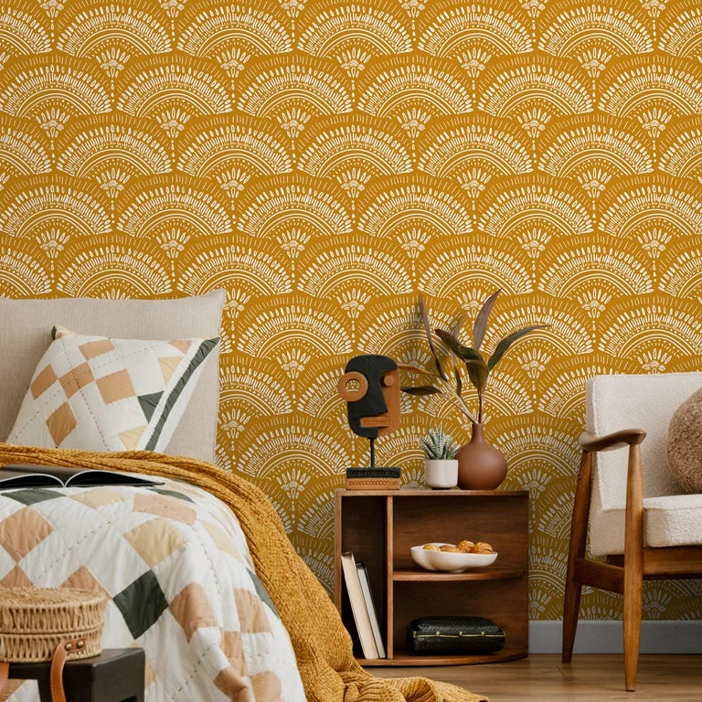 Bohemian Sun Waterproof Wallpaper or Peel and Stick Contact Paper for Furniture Makeovers Home Decor
