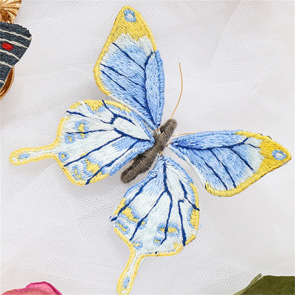 Beginner Butterfly Embroidery Kits With Hoop DIY Brooch Embroidery Kit