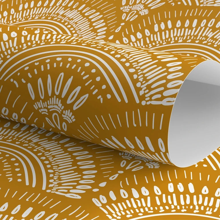 Bohemian Sun Waterproof Wallpaper or Peel and Stick Contact Paper for Furniture Makeovers Home Decor