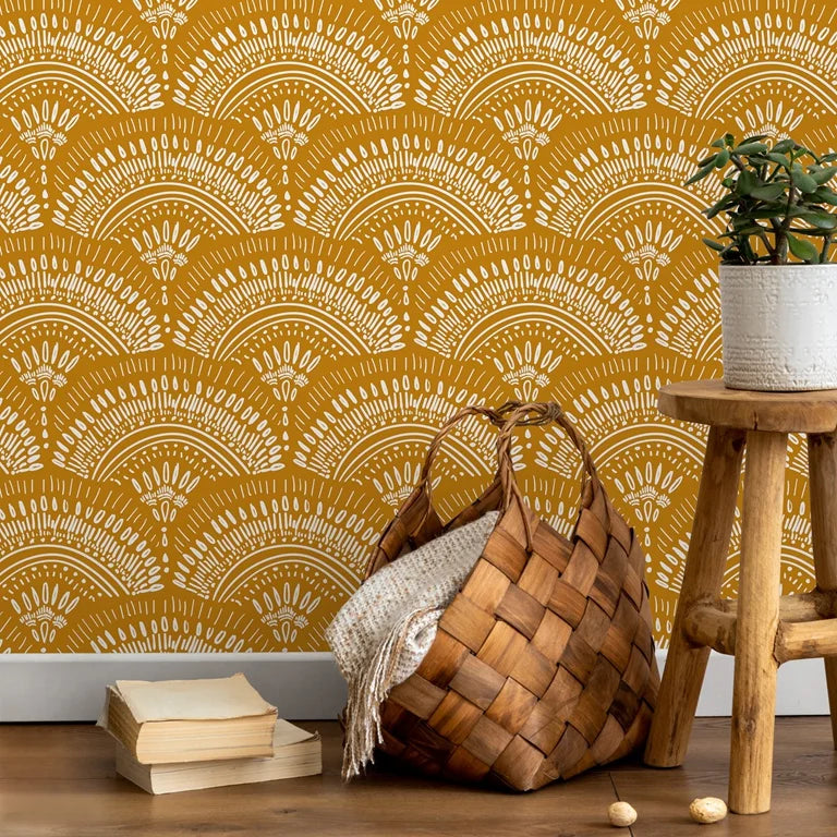 Bohemian Sun Waterproof Wallpaper or Peel and Stick Contact Paper for Furniture Makeovers Home Decor