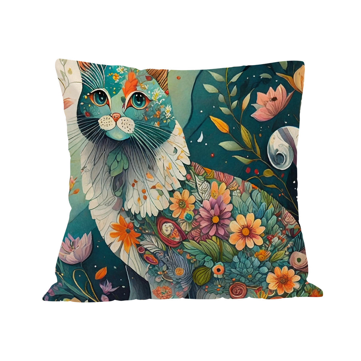 Woodland Kitty Cushion Cover