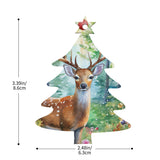 Woodland Deer Wooden Christmas Tree Hanging Ornament