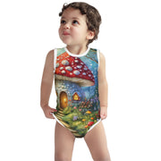 Mushroom Cottage Sleeveless Baby One-Piece