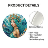 Mermaid Margot Round Steel Metal Art Decor