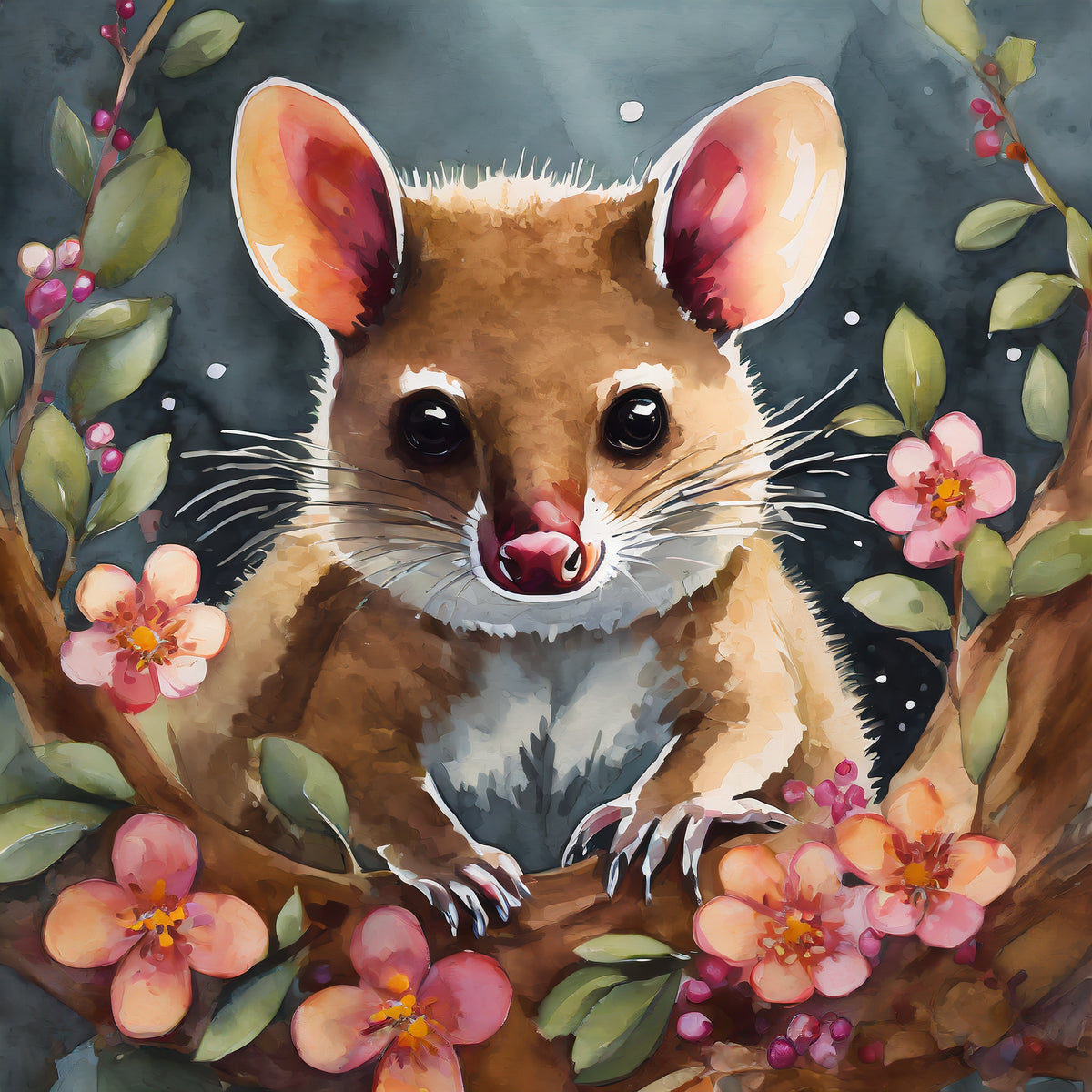 Poppy Possum Cushion Cover