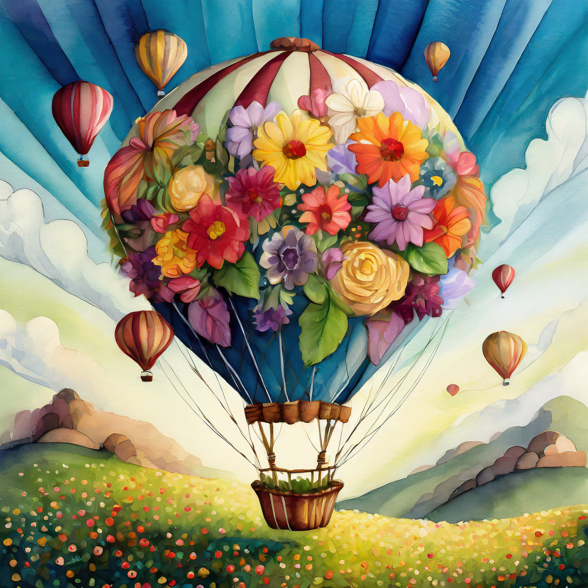 Hot Air Ballooning Adventures Cushion Cover