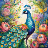 Woodland Peacock Cloth Shopping Tote
