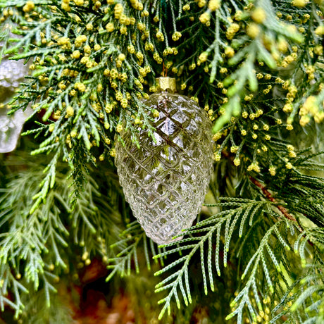 5 Pieces x DIY Paintable Home Wedding Christmas Decoration Ornament 90*60mm Glass Pine Cone Nut