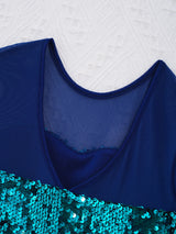 Girls Ballet Gymnastics Figure Ice Skating Sequin Leotard Tutu Dress Performance Dancewear