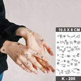 Small Simple Line Drawing Temporary Tattoos