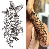 Large Peony Temporary Tattoos